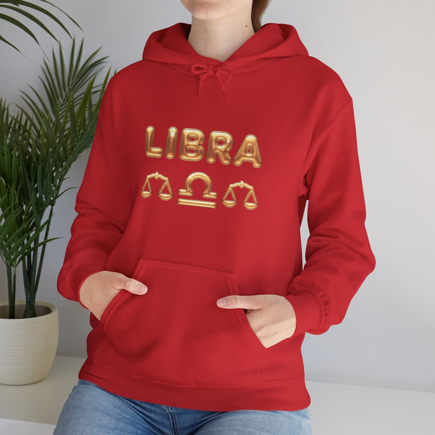 Libra Zodiac Hoodie — Gold Scales Astrology Pullover
