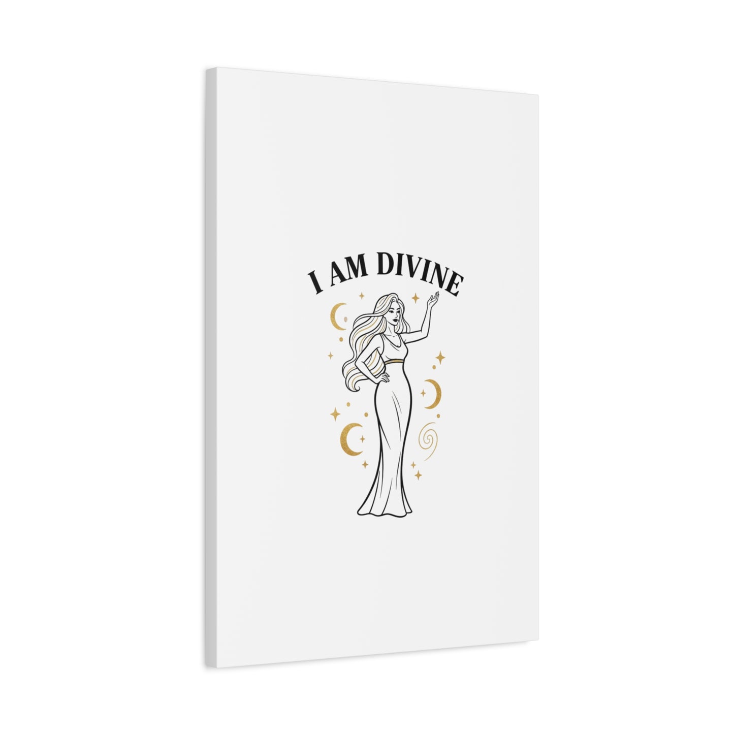 I Am Divine goddess art print | Matte Canvas wall art, manifestation decor