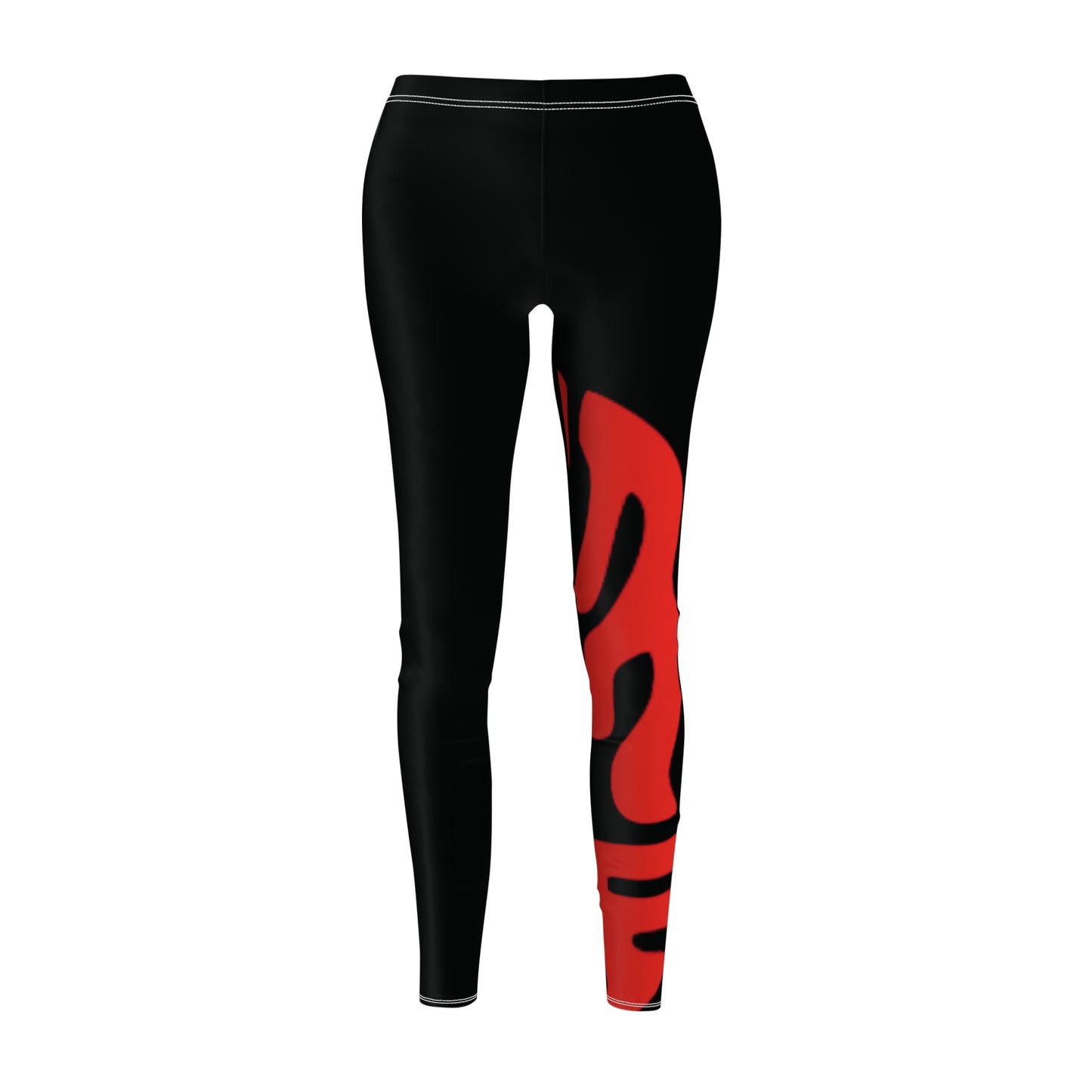 Red Flame Accent Leggings