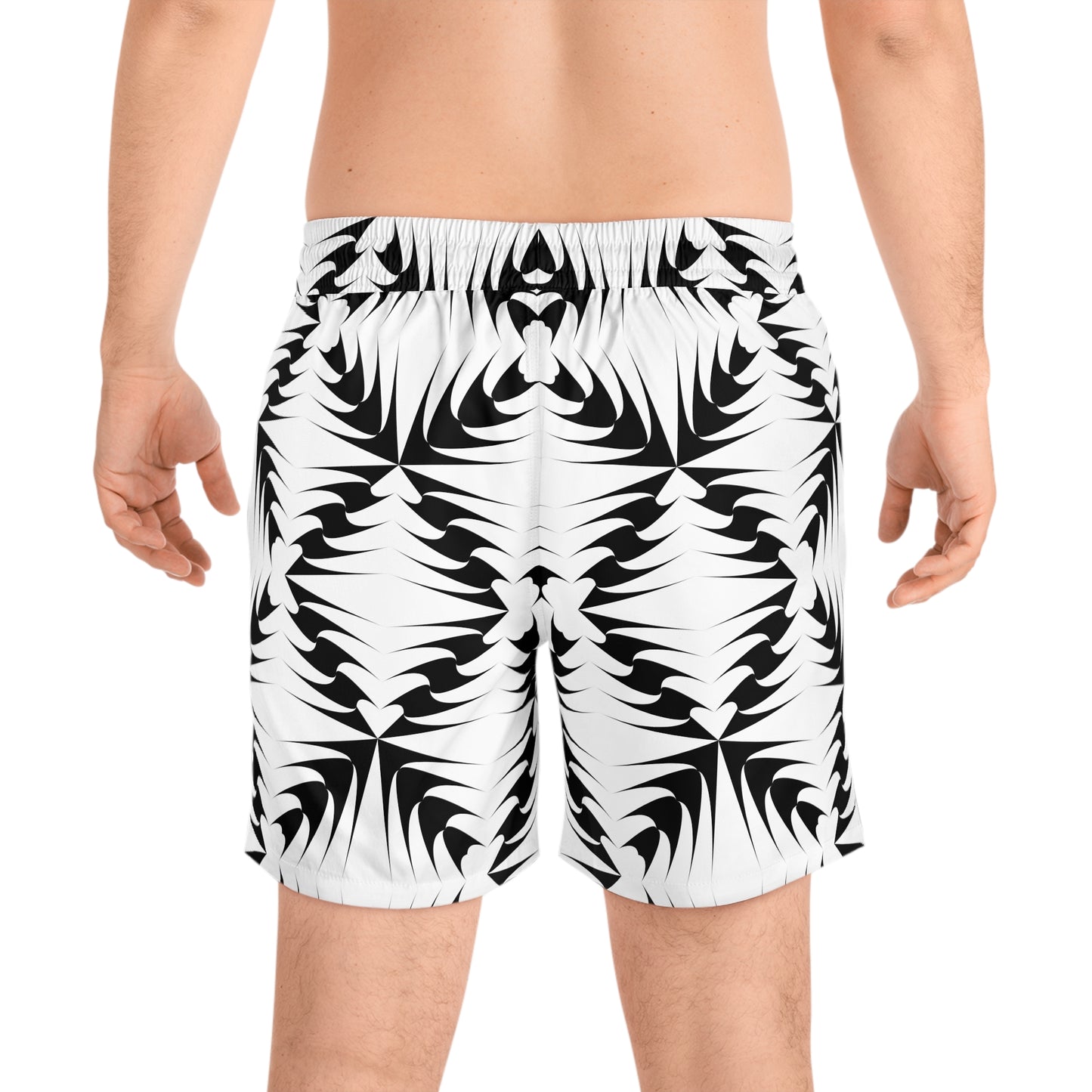 Monochrome Tropical Swim Shorts
