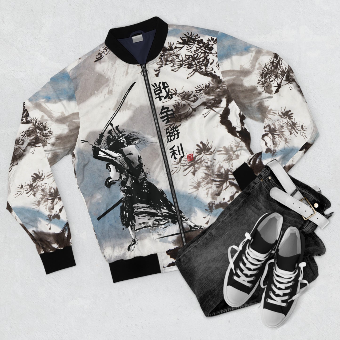 Samurai Sumi-E Bomber Jacket