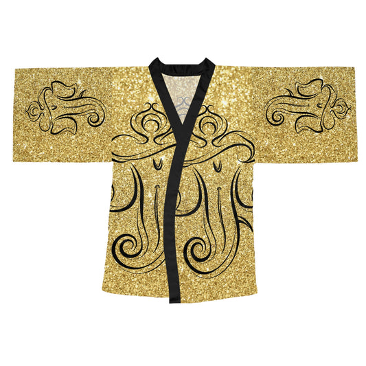 Gold Ganesha Kimono Robe