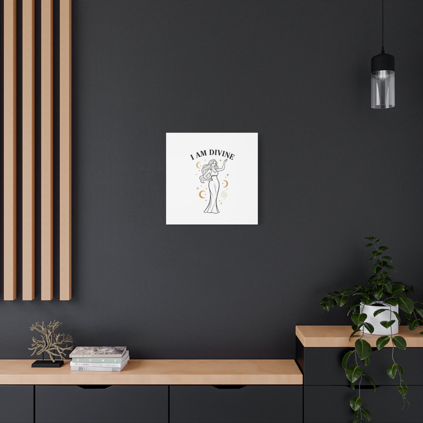 I Am Divine goddess art print | Matte Canvas wall art, manifestation decor
