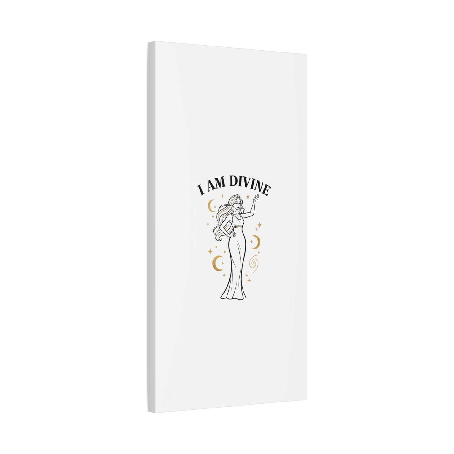 I Am Divine goddess art print | Matte Canvas wall art, manifestation decor