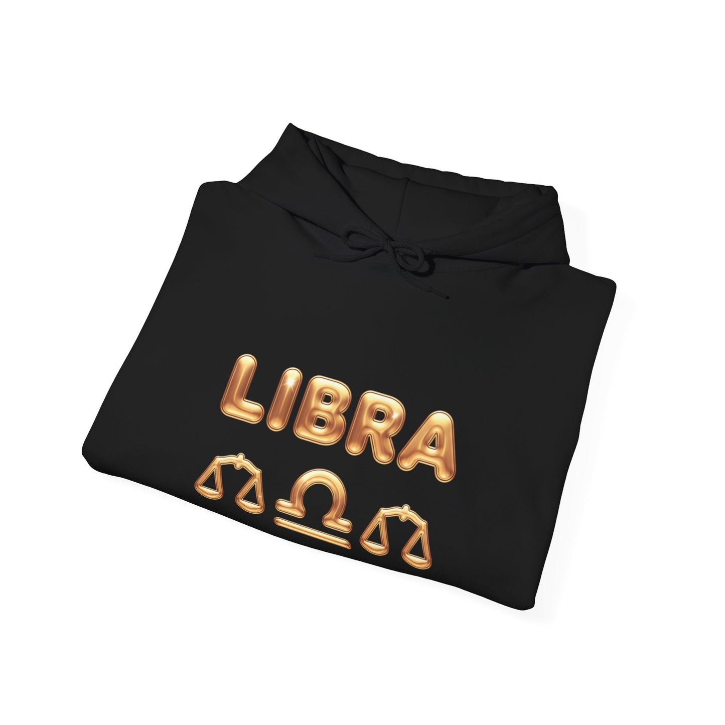 Libra Zodiac Hoodie — Gold Scales Astrology Pullover