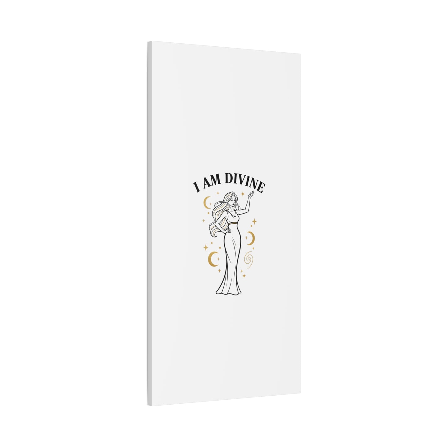 I Am Divine goddess art print | Matte Canvas wall art, manifestation decor