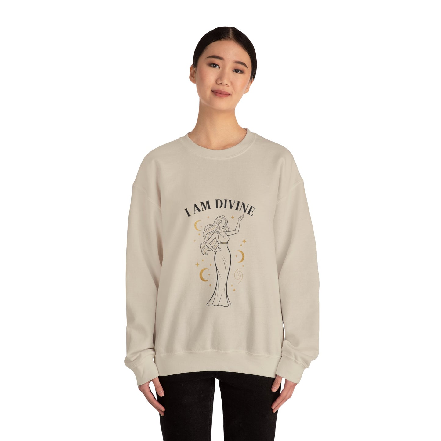 I Am Divine Goddess Sweatshirt | manifest goddess, feminine empowerment