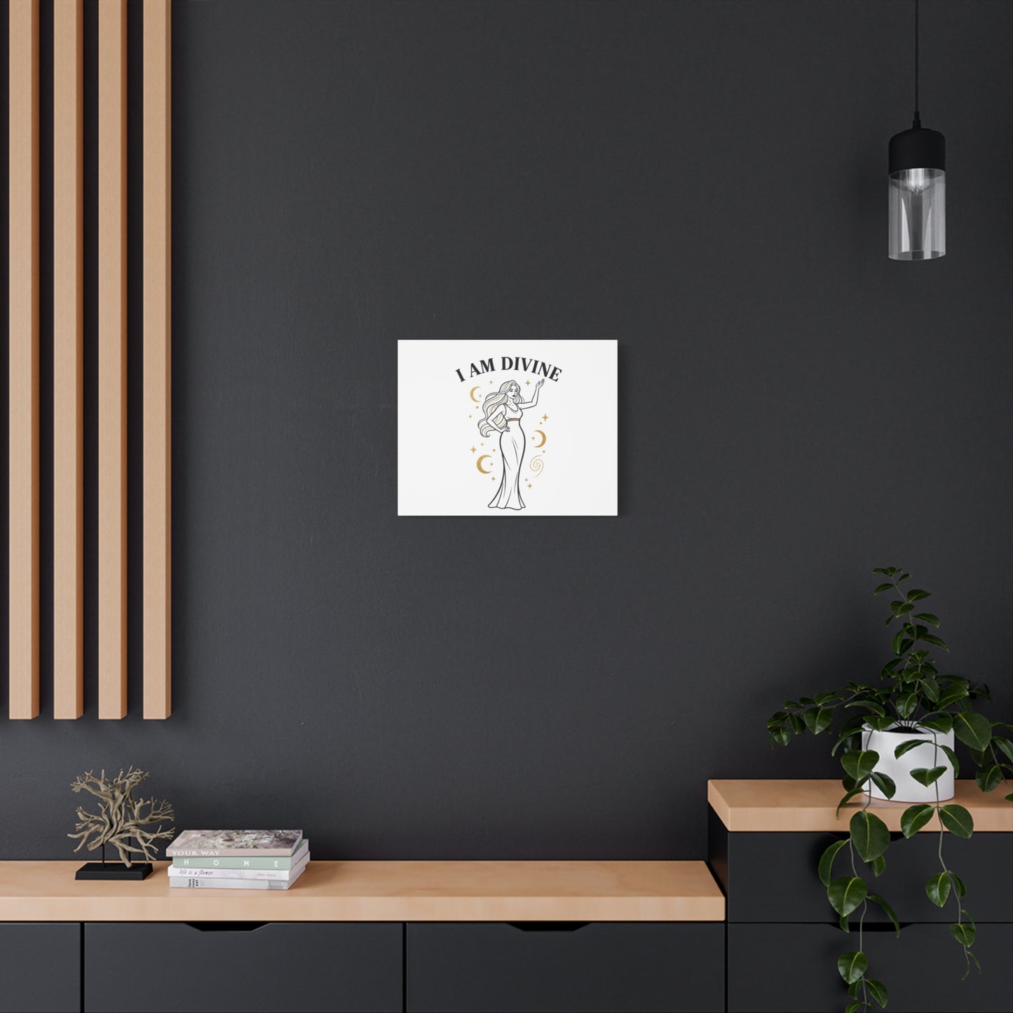 I Am Divine goddess art print | Matte Canvas wall art, manifestation decor