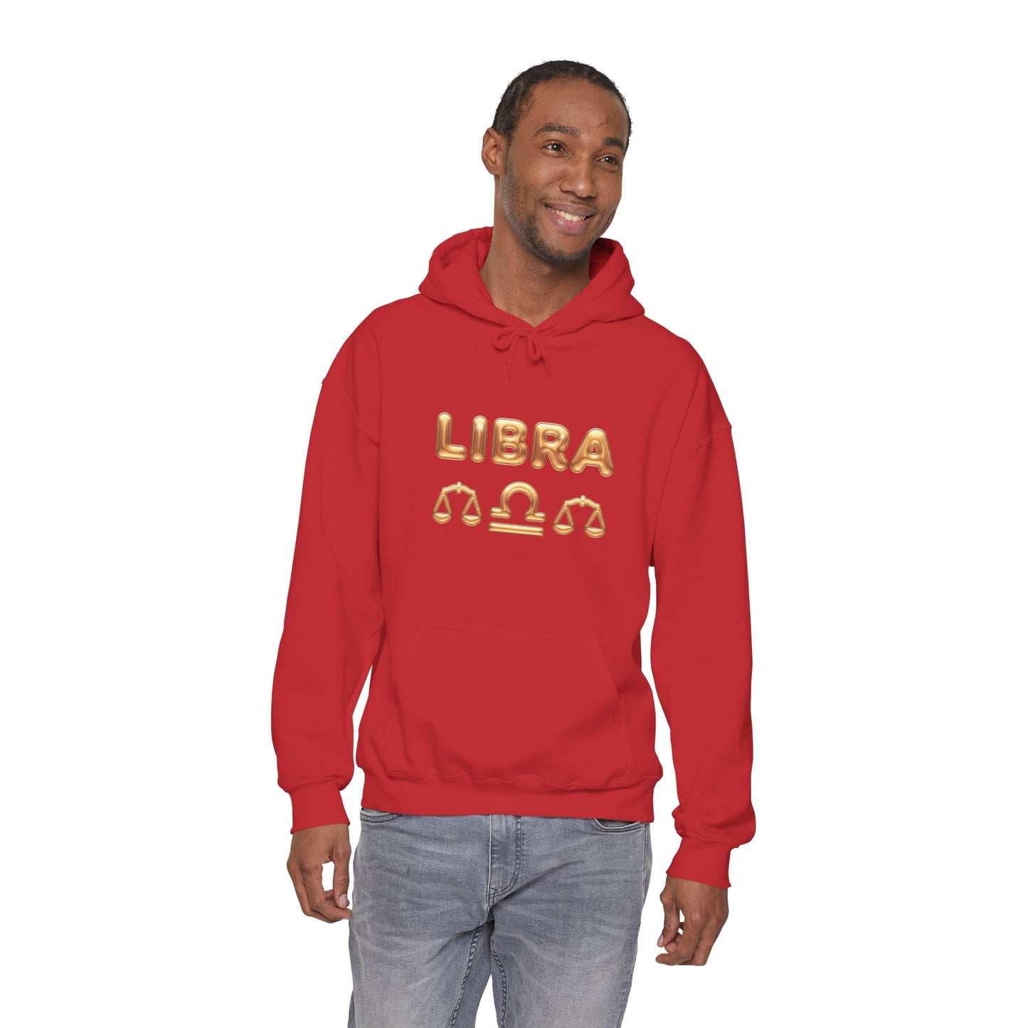 Libra Zodiac Hoodie — Gold Scales Astrology Pullover