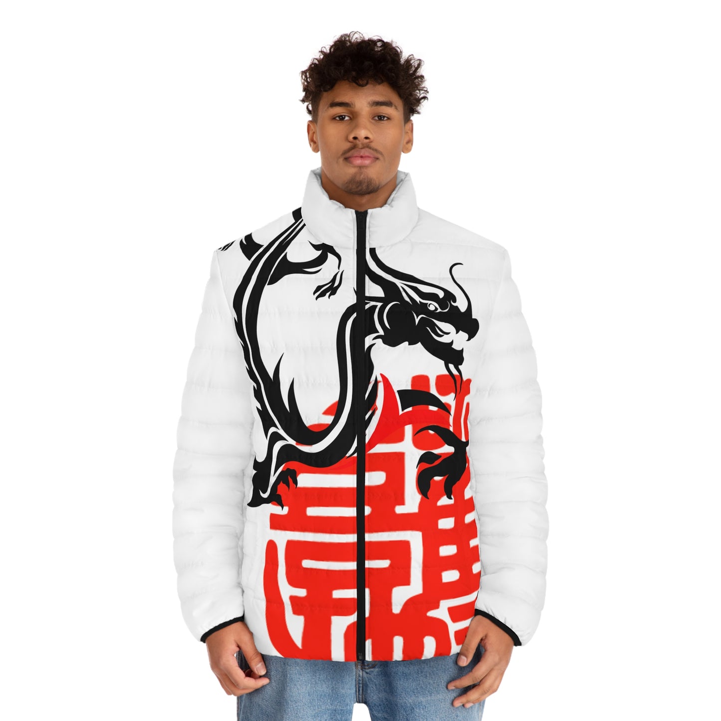 Red Dragon Puffer Jacket