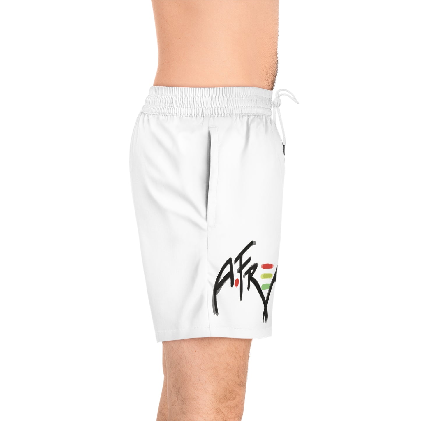 'AFREAKA' Logo Mid-Length Beach Shorts