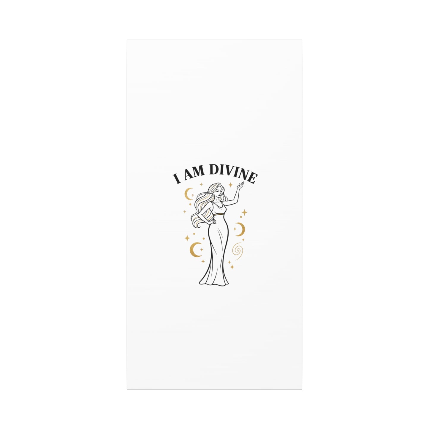 I Am Divine goddess art print | Matte Canvas wall art, manifestation decor