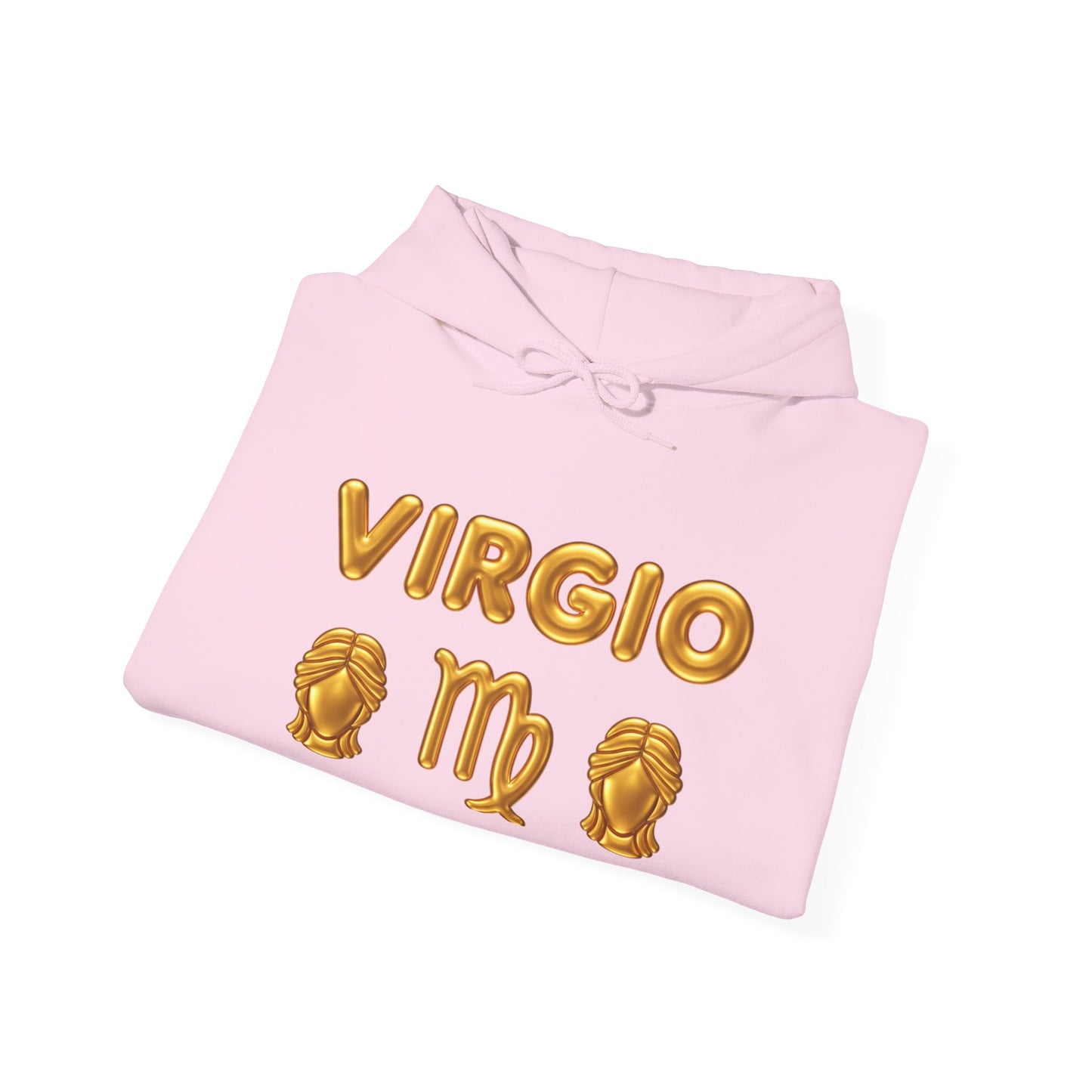 Virgo Zodiac Hoodie — Gold Virgo Sign & Astrological Wheel Pullover