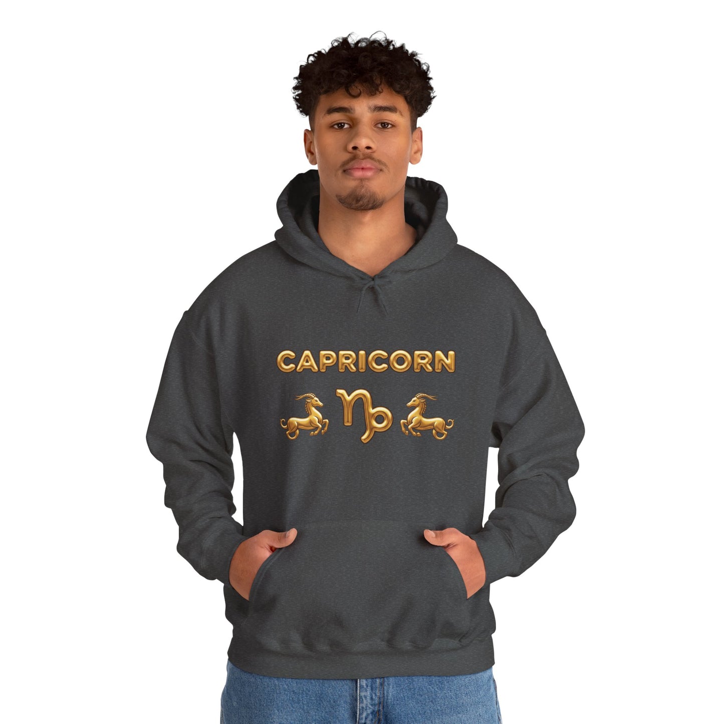 Capricorn Gold Zodiac Hoodie — Astrological Horoscope Sweatshirt