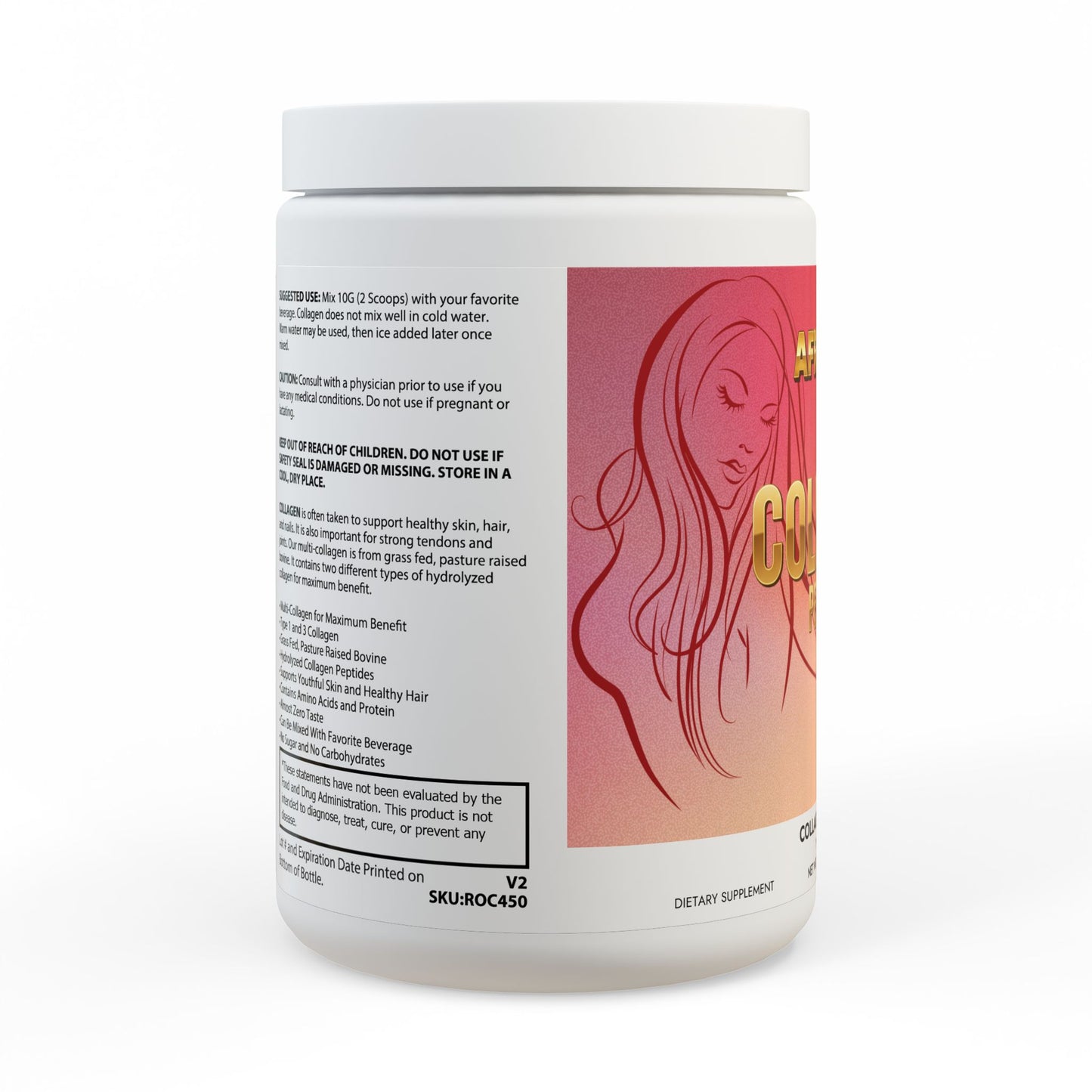Collagen Peptides Type I & III Supplement (350g, 12.3oz)