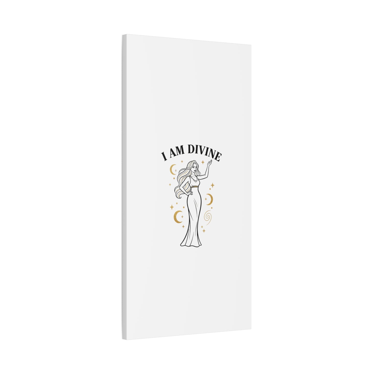 I Am Divine goddess art print | Matte Canvas wall art, manifestation decor