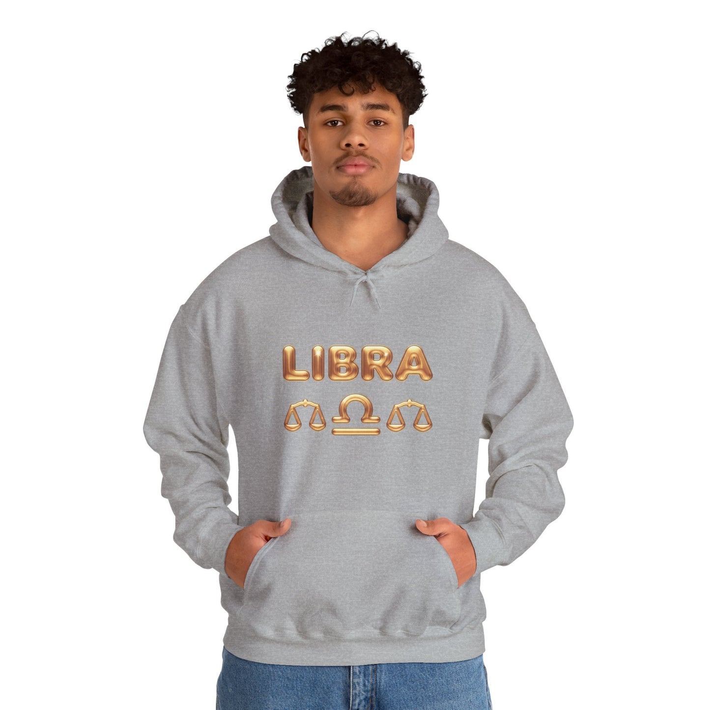 Libra Zodiac Hoodie — Gold Scales Astrology Pullover