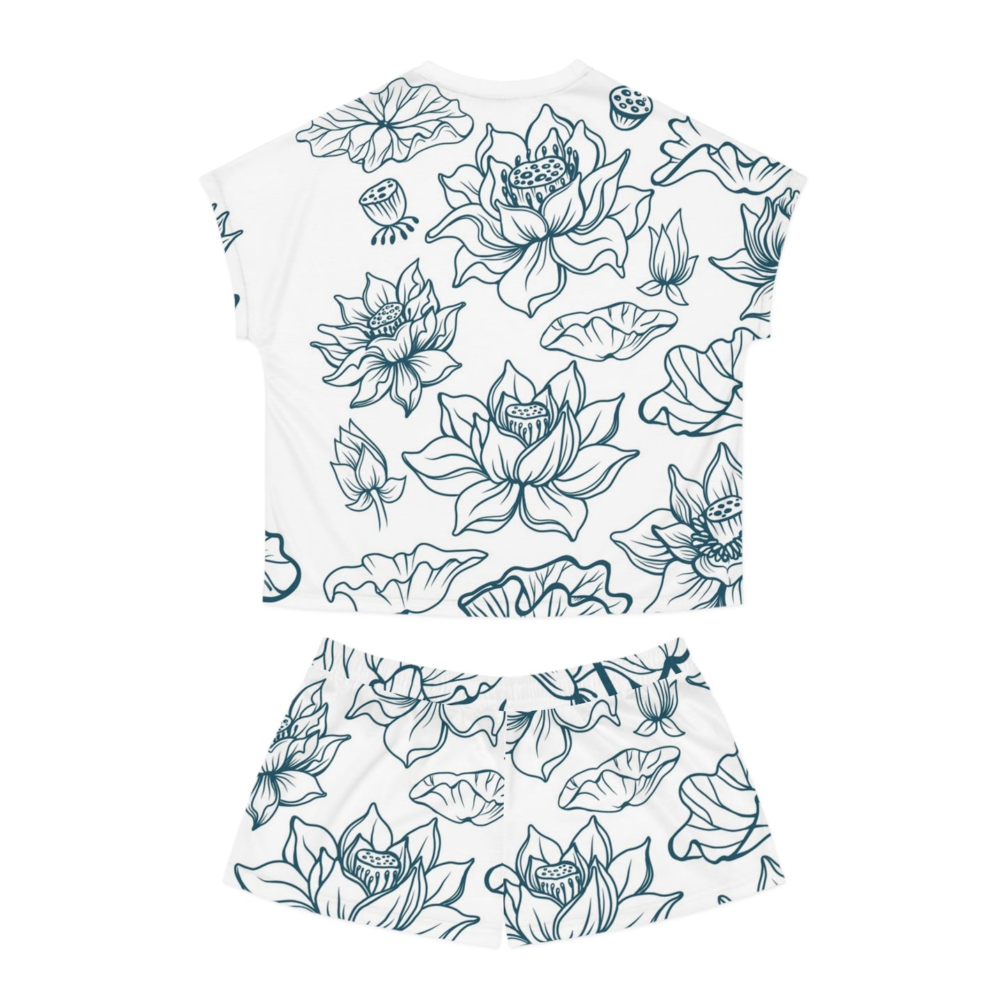 Lotus Floral Women's Short Pajama Set