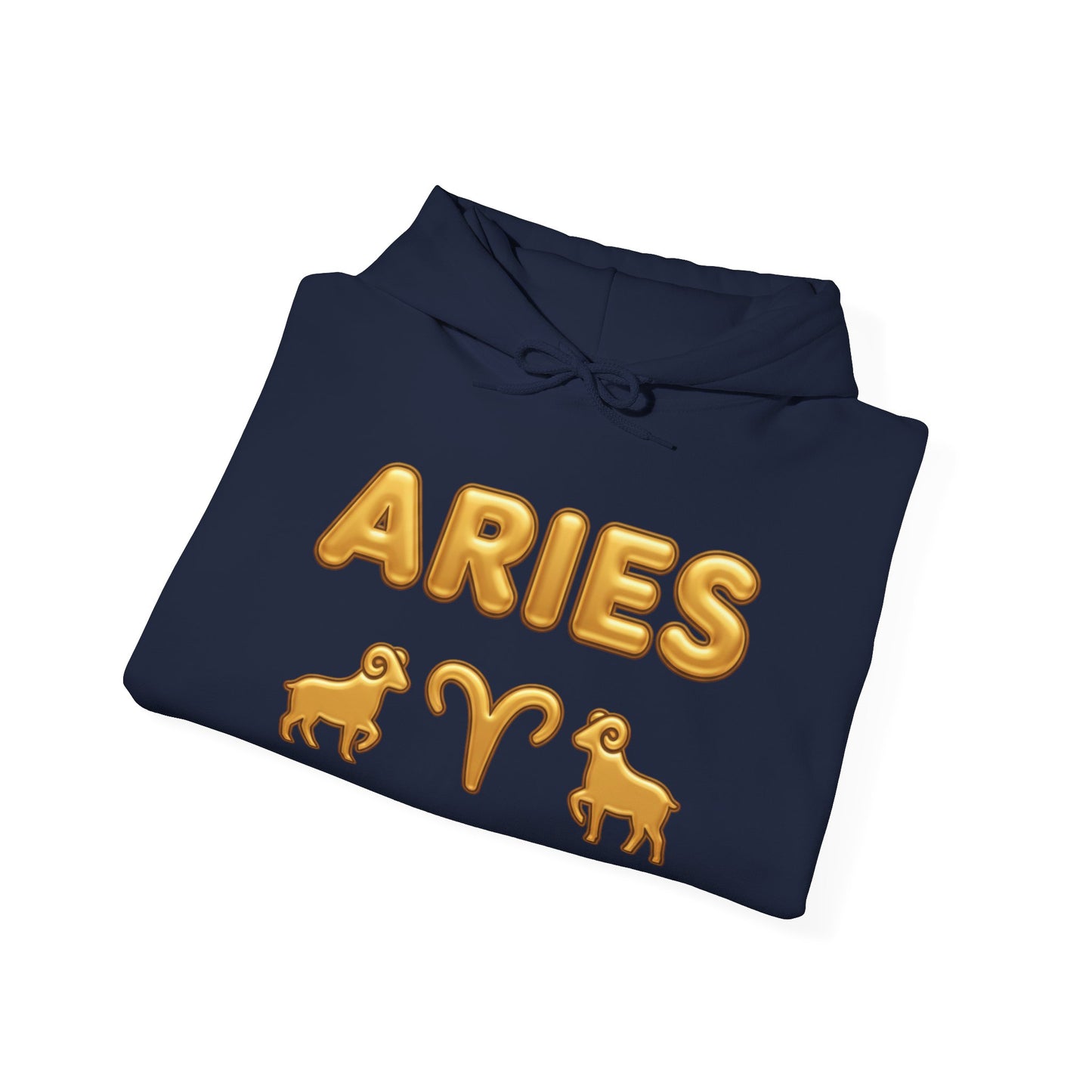 Aries Zodiac Hoodie — Gold Horoscope Ram Astrology Sweatshirt