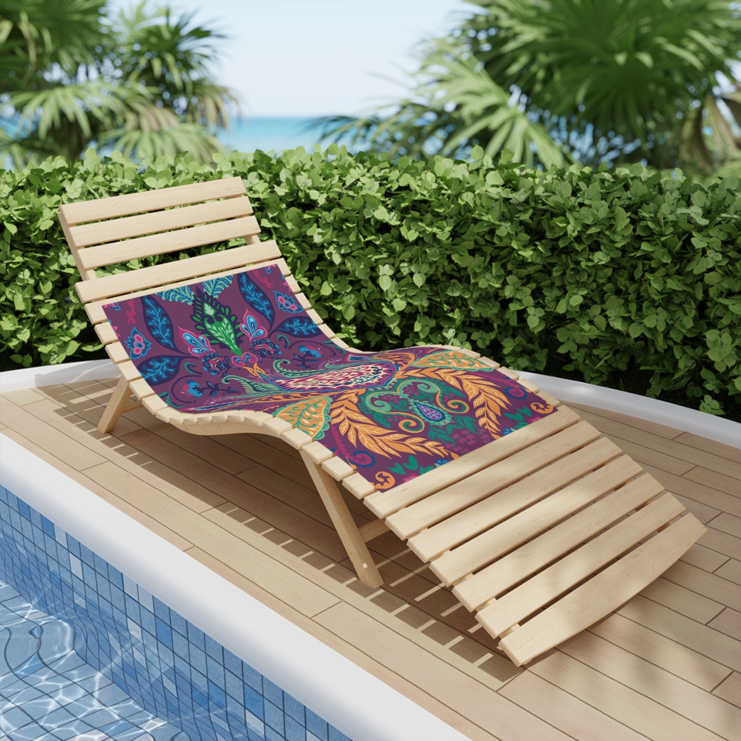 Boho Floral Paisley Beach Towel