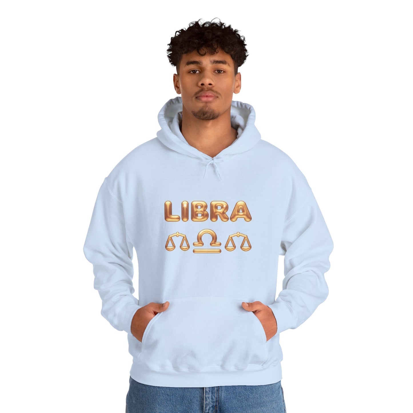 Libra Zodiac Hoodie — Gold Scales Astrology Pullover