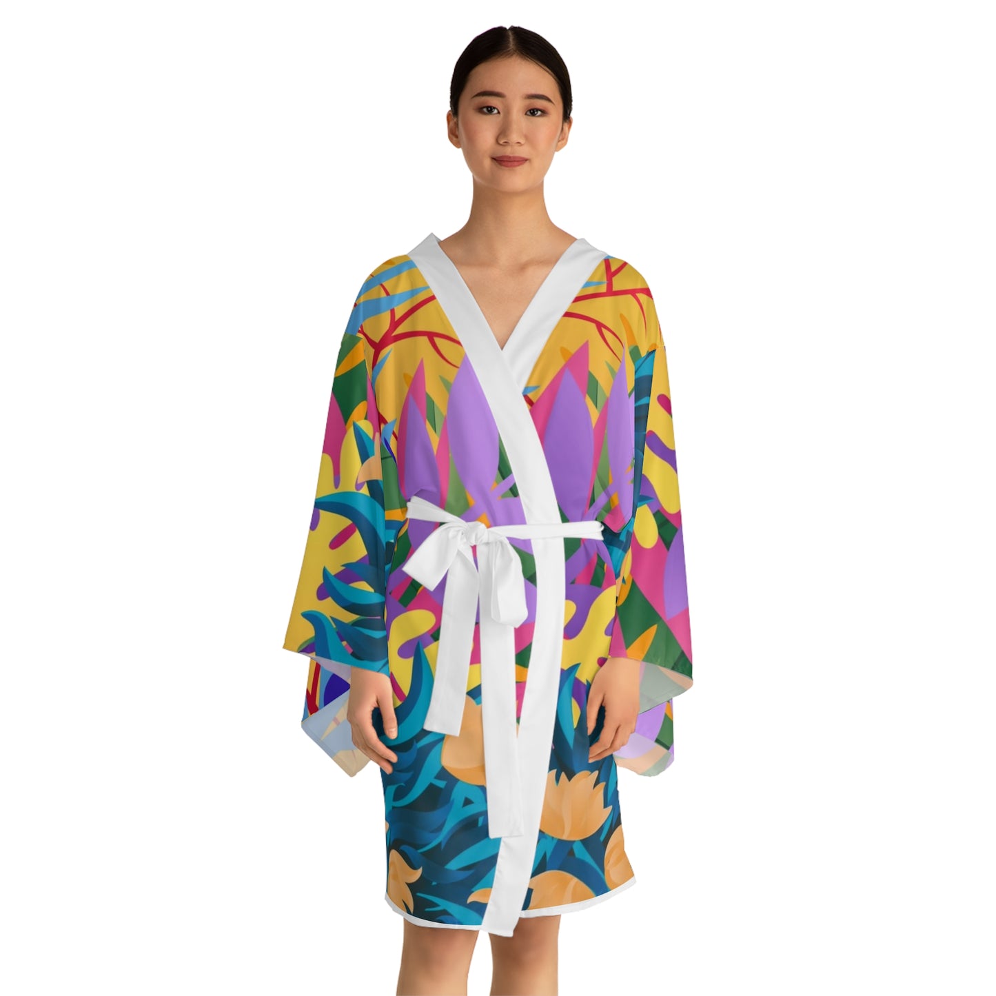 Tropical Floral Kimono Robe