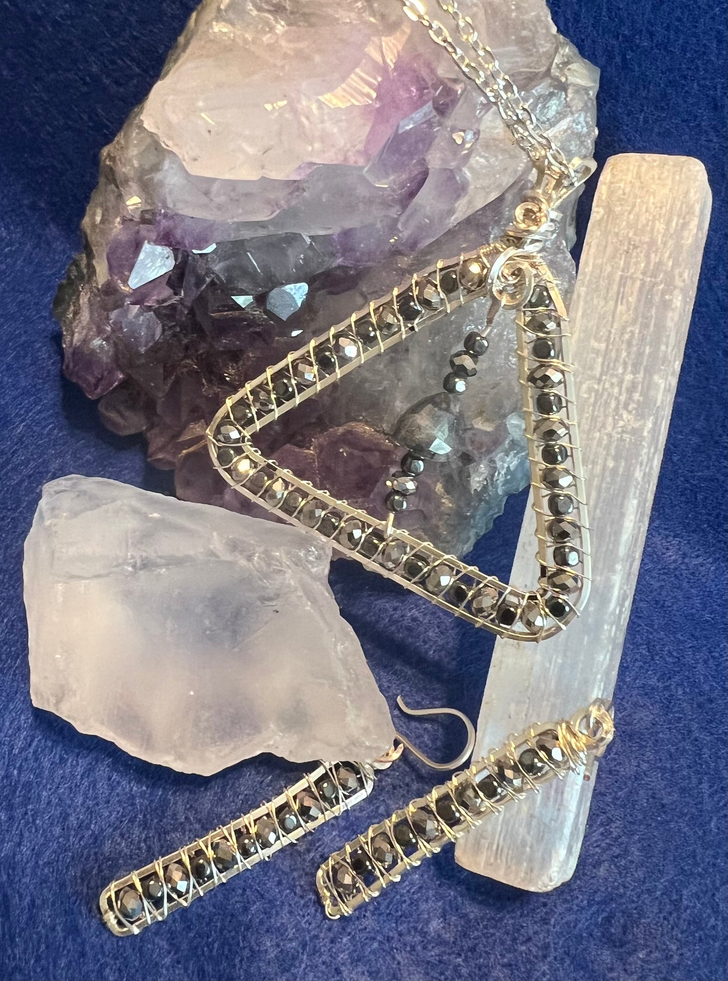 Labrodite and Stainless steel Set