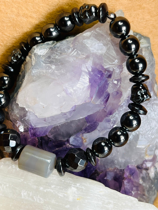 Hematite  and South African Agate