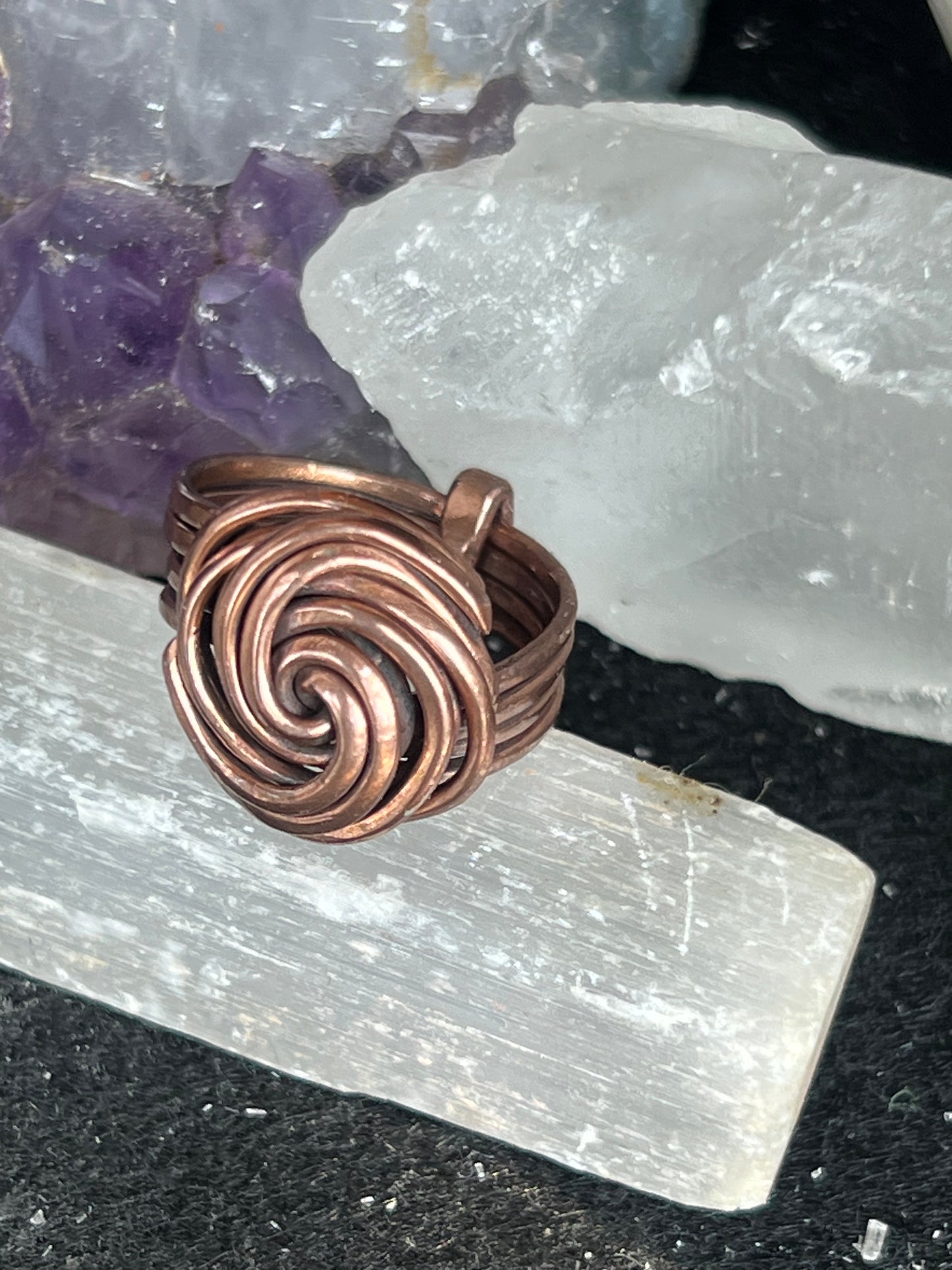Infinite Swirls Pure Copper Rings