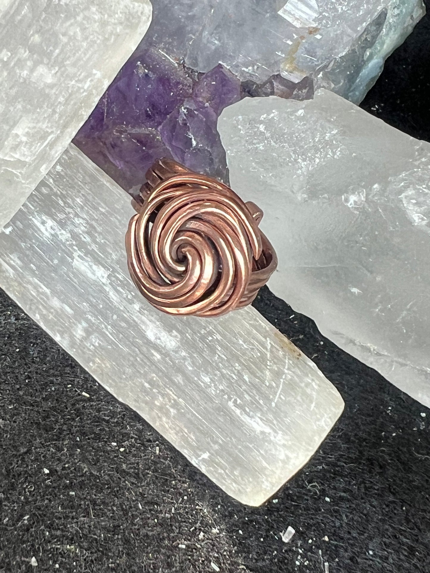 Infinite Swirls Pure Copper Rings